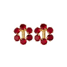 GARNET RED DIAMANTINE EARRINGS